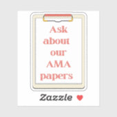 Vraag ons naar onze AMA Papers Sticker (Vel)