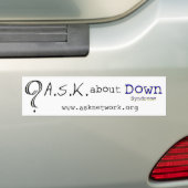 Vraag over de Bumpersticker van Down Syndrome (Op auto)