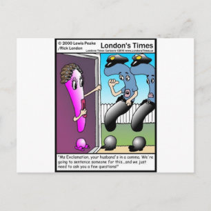 Vraag politie Funny Cartoon Gifts & T - shirts Briefkaart