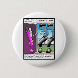 Vraag politie Funny Cartoon Gifts & T - shirts Ronde Button 5,7 Cm