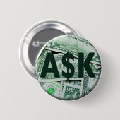 Vraag Ronde Button 5,7 Cm (Voorkant /achterkant)