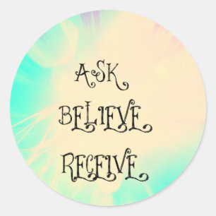 vraag vertrouwen ronde sticker