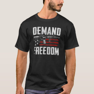 Vraag vrijheid 2e wijziging Pro Pistool AR15 Vlag T-shirt