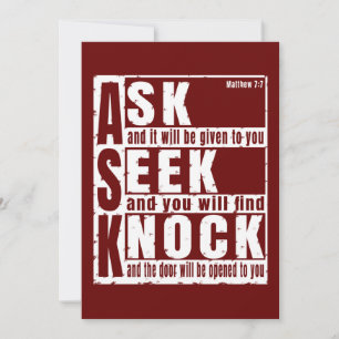 vraag zoek klop T-Shirt Kaart