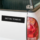vraagtechnologie bumpersticker (Op Truck)