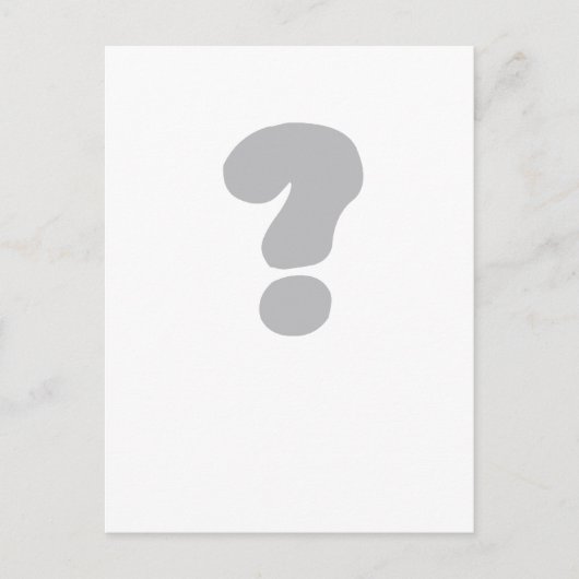 vraagteken ? briefkaart (Voorkant)