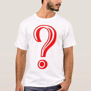 Vraagteken Gegraveerd T-shirt
