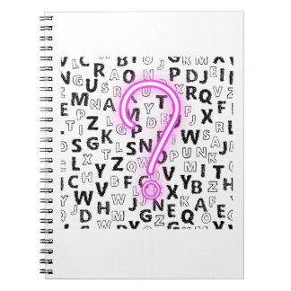 vraagteken notitieboek