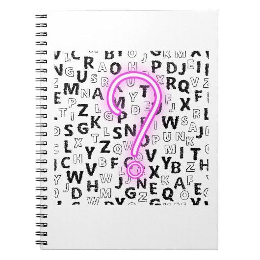 vraagteken notitieboek (Voorkant)