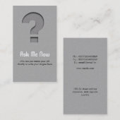 vraagteken visitekaartje (Voorkant / Achterkant)