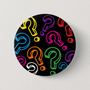 Vraagtekens Ronde Button 5,7 Cm