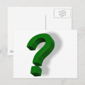 vraagtekensymbool briefkaart (Voorkant / Achterkant)