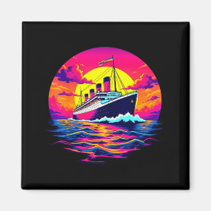 Vracht Schip Vintage Titanic Boot Reizen Tarief Ma Magneet