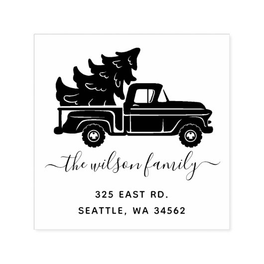 Vrachtadres voor kerstbomen Zelfinktende Stempel (Design)