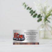 Vrachtauto | Metaal en Hout Visitekaartje (Staand voorkant)