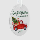 Vrachtboom Onze eerste Kerstmis als grootouders Ornament (voorkant)