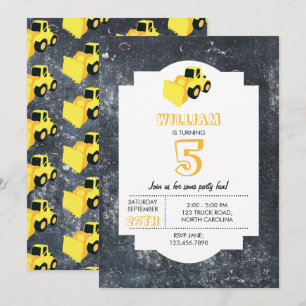 Vrachtdag over vrachtwagenbouw aan voorkant kaart