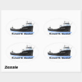 vrachtschip de Grote Meren Richard M. Marshall Ovale Sticker (Vel)