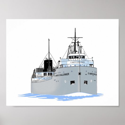 vrachtschip de Grote Meren St. Marys Challenger Poster (Voorkant)