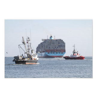 Vrachtschip Foto Afdruk