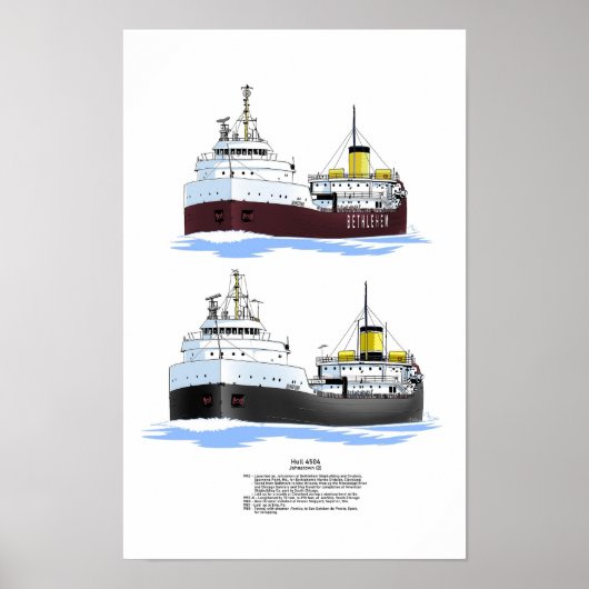 vrachtschip Great Lakes Johnstown Poster (Voorkant)