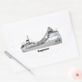 vrachtschip Saginaw Ovale Sticker (Envelop)