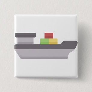 vrachtschip vierkante button 5,1 cm