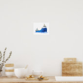 vrachtschip voor de grote meren, maritiem koopvaar poster (Keuken)