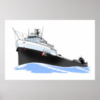 vrachtschip William Clay Ford (2) voor de Grote Me