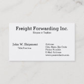 vrachttransportcontainer visitekaartje (Achterkant)