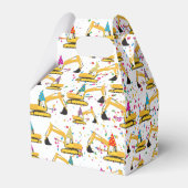 Vrachtwagen bij graafwerkzaamheden bedankdoosjes (Achterkant)