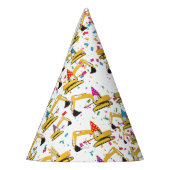 Vrachtwagen bij graafwerkzaamheden feesthoedjes (Links)