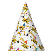 Vrachtwagen bij graafwerkzaamheden feesthoedjes (Rechts)