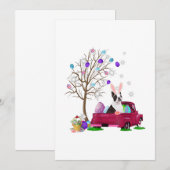  vrachtwagen Boston shire Hunt Eggs Tree Pasen Save The Date (Voorkant / Achterkant)