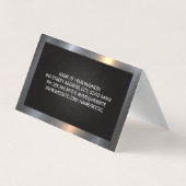 Vrachtwagen Diensten | Metallic Border Visitekaartjes (Achterkant)