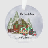  vrachtwagen en kerstboom ornament (voorkant)