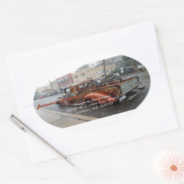  Vrachtwagen & Fiets/Jerome AZ Envelopverbindingen Ovale Sticker