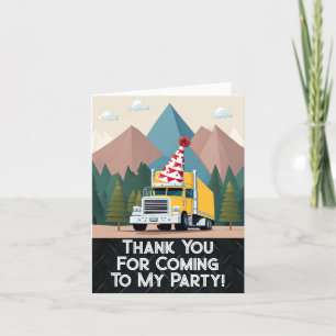 Vrachtwagen Gefeliciteerd Verjaardagsfeestje Grapp Bedankkaart