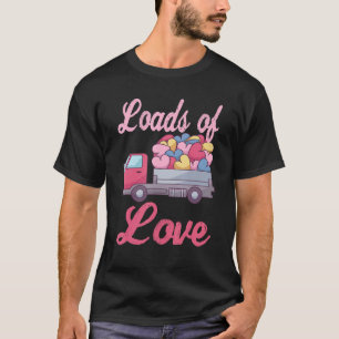 Vrachtwagen gevuld met harten en liefde t-shirt