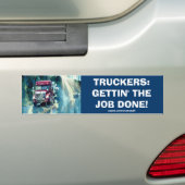 VRACHTWAGEN GROTE RIG TRUCKERS BUMPERSTICKER (Op auto)