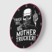 Vrachtwagen je moeder trucker schedel! grote klok (Hoek)