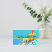 Vrachtwagen leveren visitekaartje (Staand voorkant)