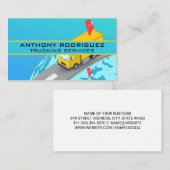 Vrachtwagen leveren visitekaartje (Voorkant / Achterkant)