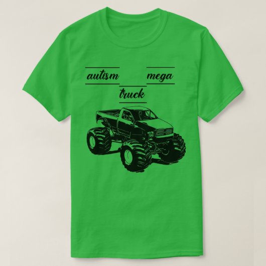 vrachtwagen mega autism classic 3 t-shirt (Design voorkant)