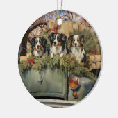  vrachtwagen met Australian Shepherds Ornament (Links)