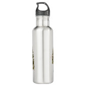 Vrachtwagen met boom en dieren en bomen bergen waterfles (Achterkant)