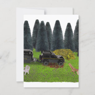 Vrachtwagen met camper in de Bossen ontruimd Campi Briefkaart