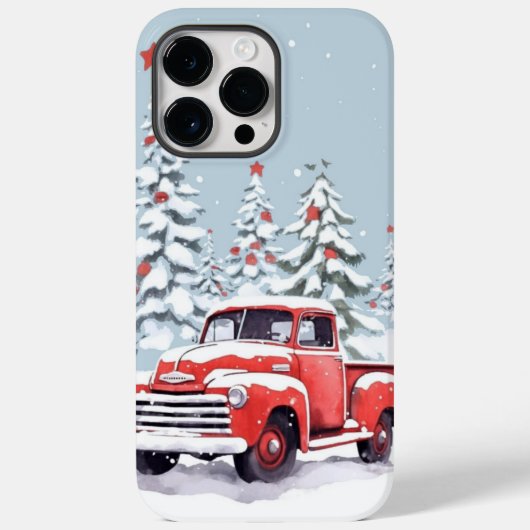 Vrachtwagen met kerstboom Case-Mate iPhone case (Achterkant)