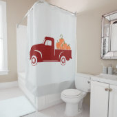 vrachtwagen met pompoenen Herfst Douchegordijn (In situ)