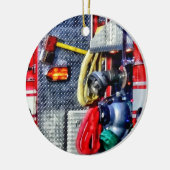 Vrachtwagen met slangen en x keramisch ornament (Links)